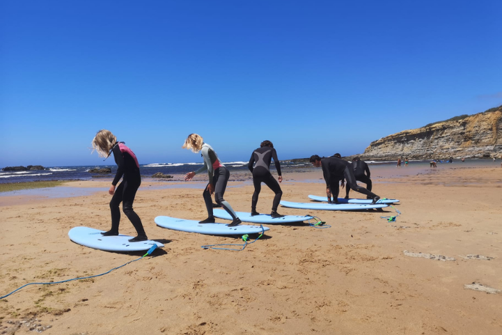 Group surfers intermediate